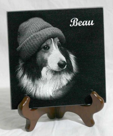 6 x 6 China Black Marble Memorial