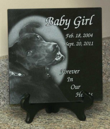 8 x 8 China Black Marble Memorial