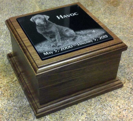6 x 6 Walnut Pet Urn